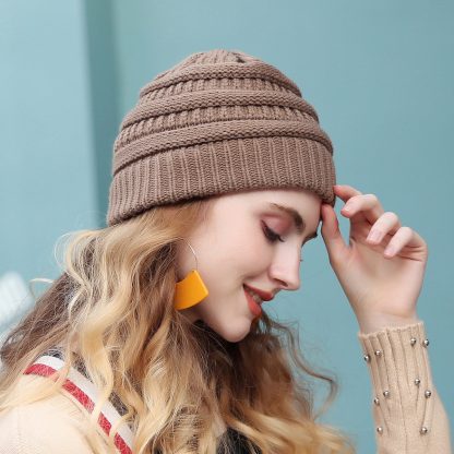 Cozy Colorful Knitted Beanie - Image 2