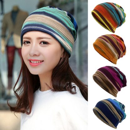 Flannel Warm Bonnet Beanie - Image 2