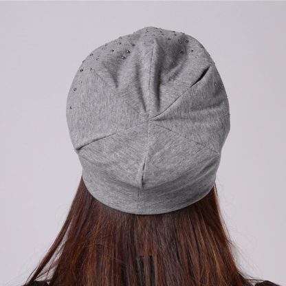 Sparkling Chic Rhinestone Slouchy Beanie - Image 3