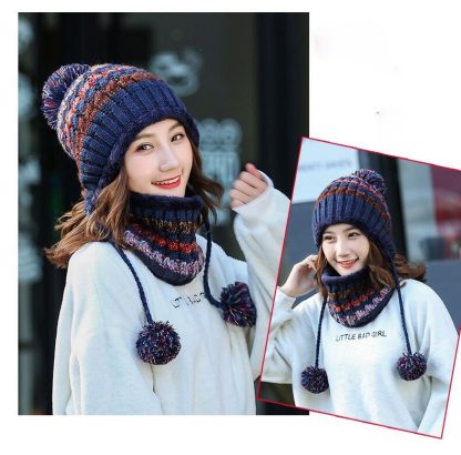 Snowflake Serenity Knit Cap and Collar Combo - Image 7