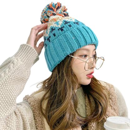Vibrant Winter Wonderland Beanie - Image 2