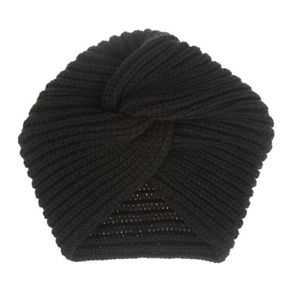 Chic Cross Knit Beanie Hat - Image 4
