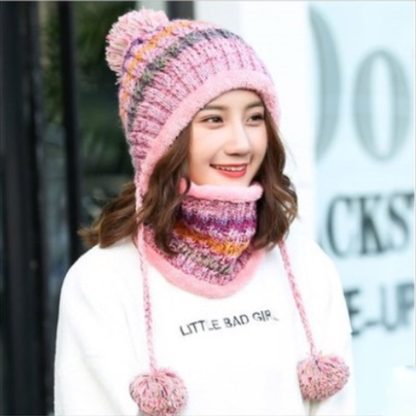 Snowflake Serenity Knit Cap and Collar Combo - Image 3