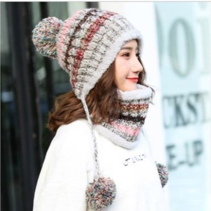 Snowflake Serenity Knit Cap and Collar Combo - Image 4