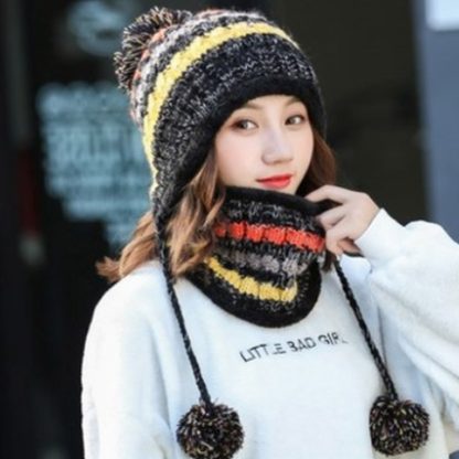 Snowflake Serenity Knit Cap and Collar Combo - Image 5
