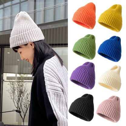Solid Color Autumn Beanie - Image 2