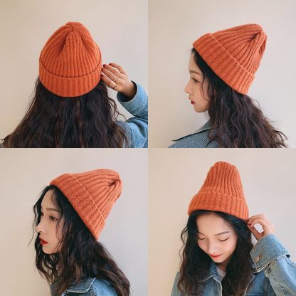 Solid Color Autumn Beanie - Image 5