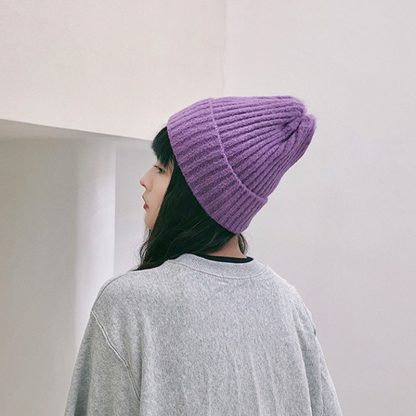 Solid Color Autumn Beanie