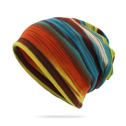 Stylish Striped Soft Beanie - Image 2