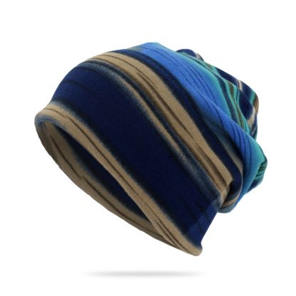 Stylish Striped Soft Beanie - Image 4