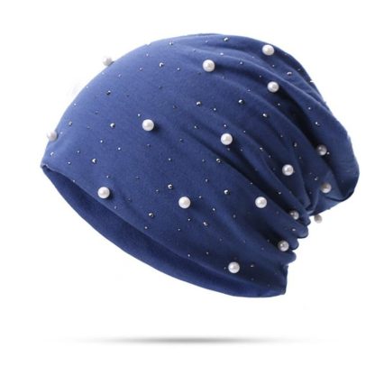 Rhinestone-Adorned Beanie