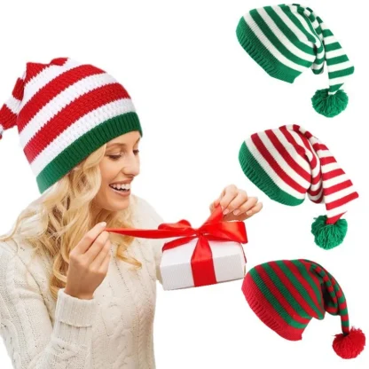 Elf Santa Striped Beanie - Image 5