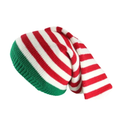 Elf Santa Striped Beanie