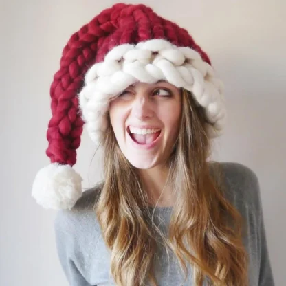 Long Knit Santa Beanie