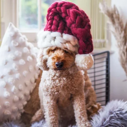 Long Knit Santa Beanie - Image 4