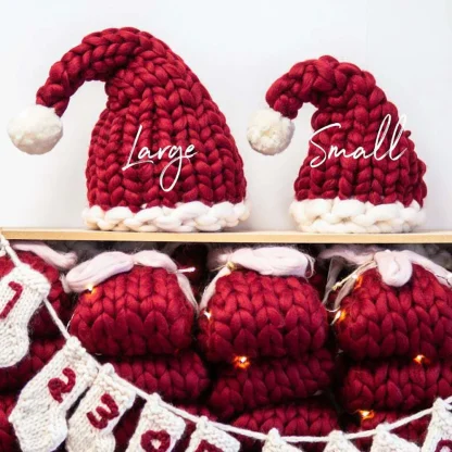 Long Knit Santa Beanie - Image 6