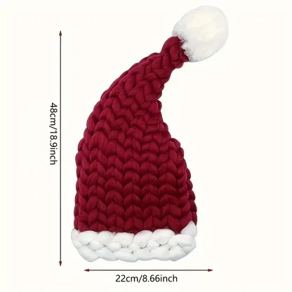 Long Knit Santa Beanie - Image 7