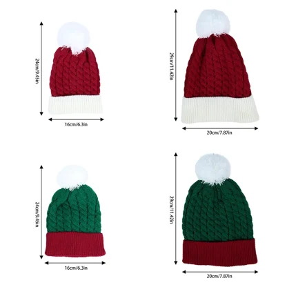 Knitted Christmas Pompom Hat - Image 7